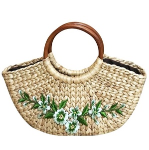 Paniers faits à la main de sacs à main de dames de tissu de coton naturel écologique avec l'emballage de boîte de carton pour des saisons de printemps été hiver - Product Image 5