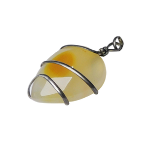 Colgante de piedra, cornalina amarilla, colgante curativo, Colgante de Piedra, cristal, piedras preciosas, collar de ágata, mayorista - Product Image 2