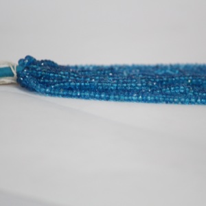 4mm 5mm Natural para Topacio Azul facetado Rondelle cuentas de piedras preciosas Strand IGI certificado la creación de joyas último diseño de tendencia - Product Image 1