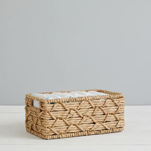 Ensemble de 4 paniers de rangement en jacinthe d'eau faits à la main, écologiques, en rotin tressé, pour vêtements - Prix abordable - Product Image 6