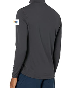 T-shirt à fermeture éclair 1/2 Polyester pour homme, impression personnalisée, Logo 100% Polyester, fermeture à glissière importée, lavage en Machine - Product Image 2