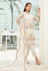 Fausses morden — broderie Georgette, matériel de broderie et de dessin animé, bouteille avec long nammin et travail de broderie duptta, dernier modèle - Product Image 3