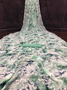 Les plus belles tenues de soirée Saree en filet à broderie lourde avec chemisier portent des vêtements pour femmes indiennes à bas prix en gros Surat Apparelgarment - Product Image 6