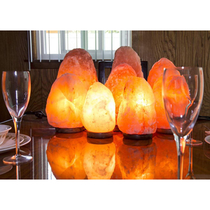Lámpara de Material Orgánico, Naranja, Cristal Marino Natural, Luz Nocturna LED que Cambia de Color, Hecha a Mano, Decoración para Dormitorio y Mesita de Noche, IMPEX - Product Image 6