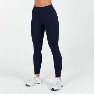 Pantalon extensible épais en Polyester pour femmes, Legging de Yoga de haute qualité, doux, uni, couleur noir, 200gsm - Product Image 3
