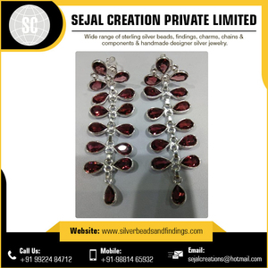 Approvisionnement en vrac 925 Sterling Sliver Gemstone Boucle d'oreille Inde Vente en gros - Product Image 6