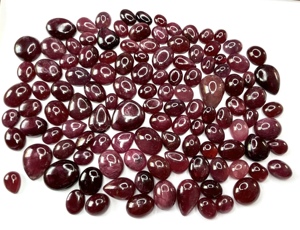 Thương Mại Chất Lượng Tự Nhiên 8-30 Cts Máu Màu Đỏ Hình Bầu Dục Lê Hình Dạng Châu Phi Của <span class=keywords><strong>Ruby</strong></span> Cabochon Nhiệt Điều Trị Lỏng Đá Quý Tại Giá Rẻ Giá - Product Image 2