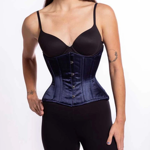Ceinture Double acier désossée pour femmes, Corset Sexy noir/sous le buste, forme gothique - Product Image 1