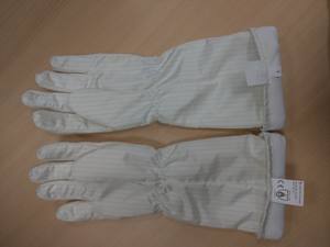 AFC CE รับรองป้องกันไฟฟ้าสถิตและทนความร้อนคลีนรูมถุงมือยาว - Product Image 3
