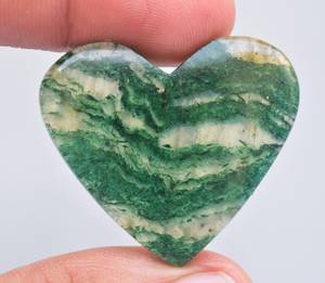 100% ธรรมชาติชีวภาพ Aventurine หัวใจพลอยรูปหัวใจพลอยหลวม - Product Image 1