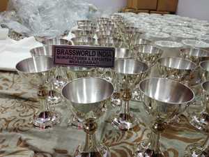 Suministros de iglesia de cáliz, Iglesia brillante de latón, Brassworld, India - Product Image 4