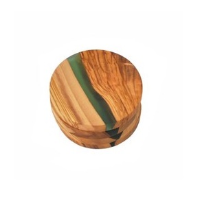 good round design <b>wood</b> and resin <b>coaster</b> wholesale manufacturer antique design handmade resin inlay <b>wood</b> <b>coaster</b> supplier - Product Image 3