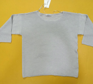 Pull décontracté en coton extensible à col rond et manches longues pour femme, avec étiquettes de marque, provenant de surplus d'usine, stock du Bangladesh - Product Image 1