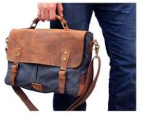 Oferta Especial en Maletín Ejecutivo de Cuero Genuino y Lona de Diseño Único Leo Torresi para Hombre y Mujer - Product Image 4