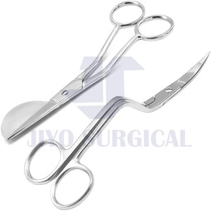 Tijeras de pico de pato con apliques de acero inoxidable de calidad A + y tijeras de bordado curvas dobladas + cortador de hilo negro - Product Image 5