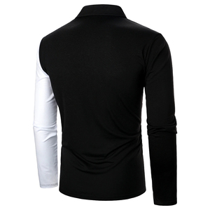 Polo de manga larga de mezcla de algodón/poliéster hecho a medida, Polo de manga larga, camisetas de polo, camisa de manga larga para hombres ajustada - Product Image 3