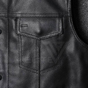 Gilet en cuir sans manches élégant et décontracté pour homme, col en V, coupe-vent, imperméable, respirant, vêtement d'extérieur, Pakistan authentique - Product Image 5