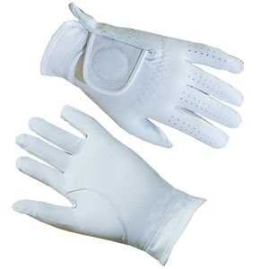 Guante de golf de cuero completo con logotipo personalizable para mano izquierda Piel de oveja blanca duradera y transpirable para uso deportivo - Product Image 1