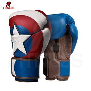 Guantes de Boxeo Profesionales Estilo Superhéroe con Cierre de Gancho y Bucle Antideslizante, Guantes de Entrenamiento de Cuero Personalizables para Uso en Invierno - Product Image 3