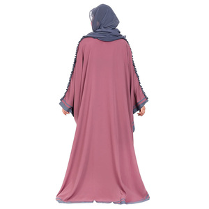 Manga elástica de Color sólido de alta calidad, Jilbab islámico Khimar musulmán, Abaya de oración de Ramadán - Product Image 4
