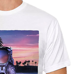 T-shirt blanc confortable pour hommes, design sur mesure, col ras du cou, Style décontracté, avec cravate et teinture, pour garçons - Product Image 6