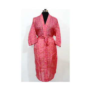 Beautifully Designed Multi Color Vintage <b>Kimono</b> Robe Long Sleeves Knee Length Handmade Printed Kaftan Style <b>Kimono</b> Robe - Product Image 2