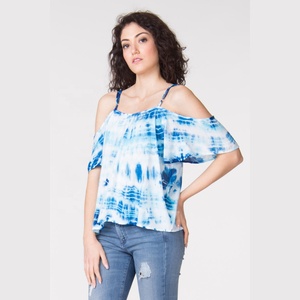 Camiseta de Manga Larga con Estampado Tie Dye de Dibujos Animados para Mujer, Transpirable, de una Pieza, para el Verano - Product Image 3