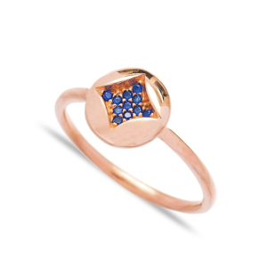 Geometric Shape Round Cut <b>Ring</b> Wholesale Handcrafted 925 Sterling Silver <b>Ring</b> Jewelry - Product Image 3