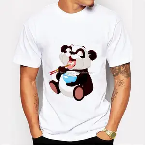 MMCTM20 aç panda baskılı tişört pamuk polyester karışımı tshirt