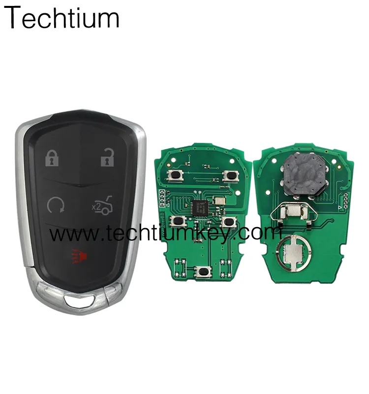 Full Car KeyためCadillac 5 Button 315 433 Mhz Keyless Proximity Remote KeyためCadillac Escalade CTS SRX ATS XTS