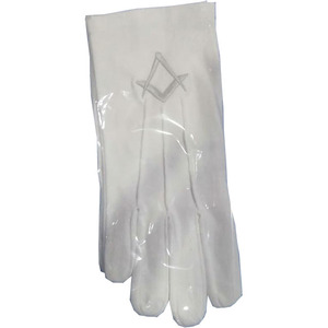 Instruments de cérémonie maçonniques de l'Arche Royale du Rite Français, brodés à la main, blancs |   Taille et logo personnalisables - Product Image 2