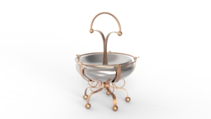 Bol décoratif en aluminium plaqué or, 10 pièces, Base éléphant plaqué Nickel pour les fournitures de mariage et de fête - Product Image 4