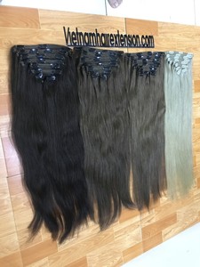 Extensiones de Cabello con Clip, Cabello Humano Vietnamita 100% Virgen Remy, Sin Tratamiento Químico, 100g - Product Image 4