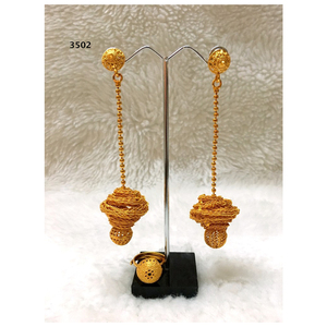 Pendientes Ngalam de Diseño Africano, Joyería Hecha a Mano de Cobre y Latón con Diamantes para Bodas, Compromisos, Aniversarios o Fiestas - Product Image 1
