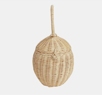 Panier à oeufs en rotin nordique fait à la main stockage écologique et durable pour les jouets d'enfants pour la décoration de la chambre des enfants