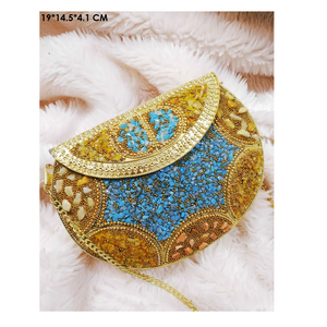 Bolso de mano personalizado de lujo para boda para mujer, bolso de mano de noche con marco de Metal de leopardo para mujer, bolso de mano de Metal estilo sobre para mujer - Product Image 4