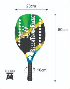 Raquetas de Tenis de Playa Personalizadas, Raqueta de Carbono y Vidrio con sus Logotipos y Combinaciones de Colores, 310-330g, 50cm - Product Image 4