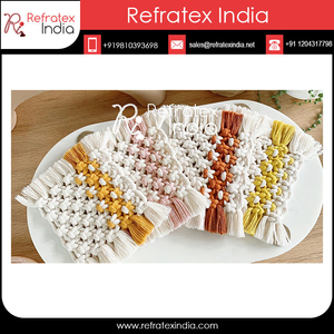 Macrame <b>Table</b> <b>Coaster</b> Bulk Supplier and Manufacture by Refratex India Made in India for Best Quality and More Color - Product Image 3