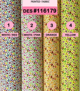 ผ้าฝ้ายพิมพ์ลายดอกไม้ฟรี OEKOTEX-AZO - Product Image 5