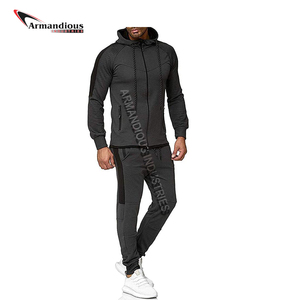 Traje de chándal de talla grande ecológico personalizado para hombre, pantalones ajustados de dos piezas para invierno, nuevo chándal de entrenamiento personalizable - Product Image 6