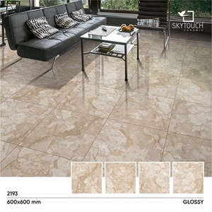 Azulejos de Porcelana Vitrificada Estilo Clásico de 600x600mm para Paredes y Pisos, Colores Marrones, Acabado Pulido, Fabricación en Fábrica, Venta al por Mayor - Product Image 2