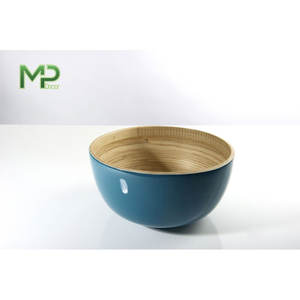 ชามสลัดไม้ไผ่ธรรมชาติทำด้วยมือในเวียดนามพร้อมผลิตภัณฑ์หัตถกรรมที่ผ่านการรับรองออร์แกนิก - Product Image 3