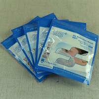 Pochette d'emballage personnalisée pour masque chirurgical médical jetable N95, sac en plastique transparent à fermeture éclair sur trois côtés