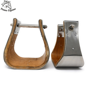 Logo personnalisé de haute qualité 4 étriers larges en acier inoxydable produit équestre durable lié à la main pour l'équitation - Product Image 2