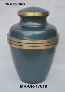 Highest Solid Metal Design Cremation Urns Set of Three <b>Leafs</b> Shape Adult Urns With Freshly Painted Finishing Design - Product Image 3