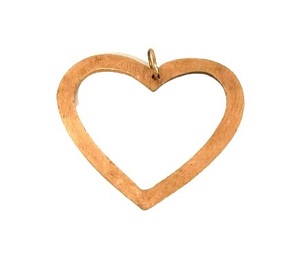 SIMPLE HEART CHRISTMAS <b>TREE</b> HANGING LUXURY DESIGNER METAL HEART ALUMINIUM ORNAMENT HIGH QUALITY - Product Image 1