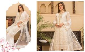 Women's High Quality Party Wear Shalwar Kameez Suits Digital Print on <b>Net</b> <b>Fabric</b> for Weddings - Product Image 2