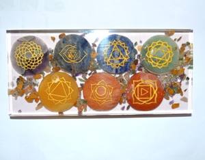 แผ่นจาระบีดแกะสลักจากหินอาเกตสำหรับตกแต่งบ้านและป้องกันคลื่นแม่เหล็กไฟฟ้า - Product Image 1