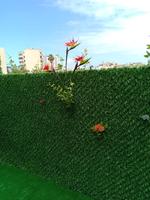 Panneaux de clôture en herbe verte pour jardins, fil galvanisé et PVC anti-UV, toucher naturel, feuilles fabriquées en Turquie, différentes tailles
