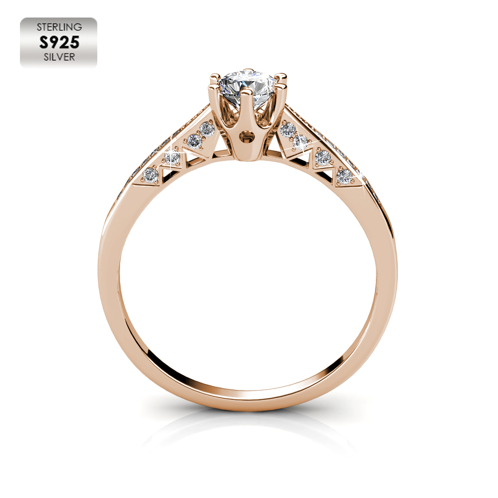 Sterling Silver 925 with 18K Rose gold plated